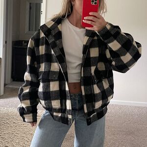 Vintage Rage Buffalo Check‎ Wool Bomber Jacket